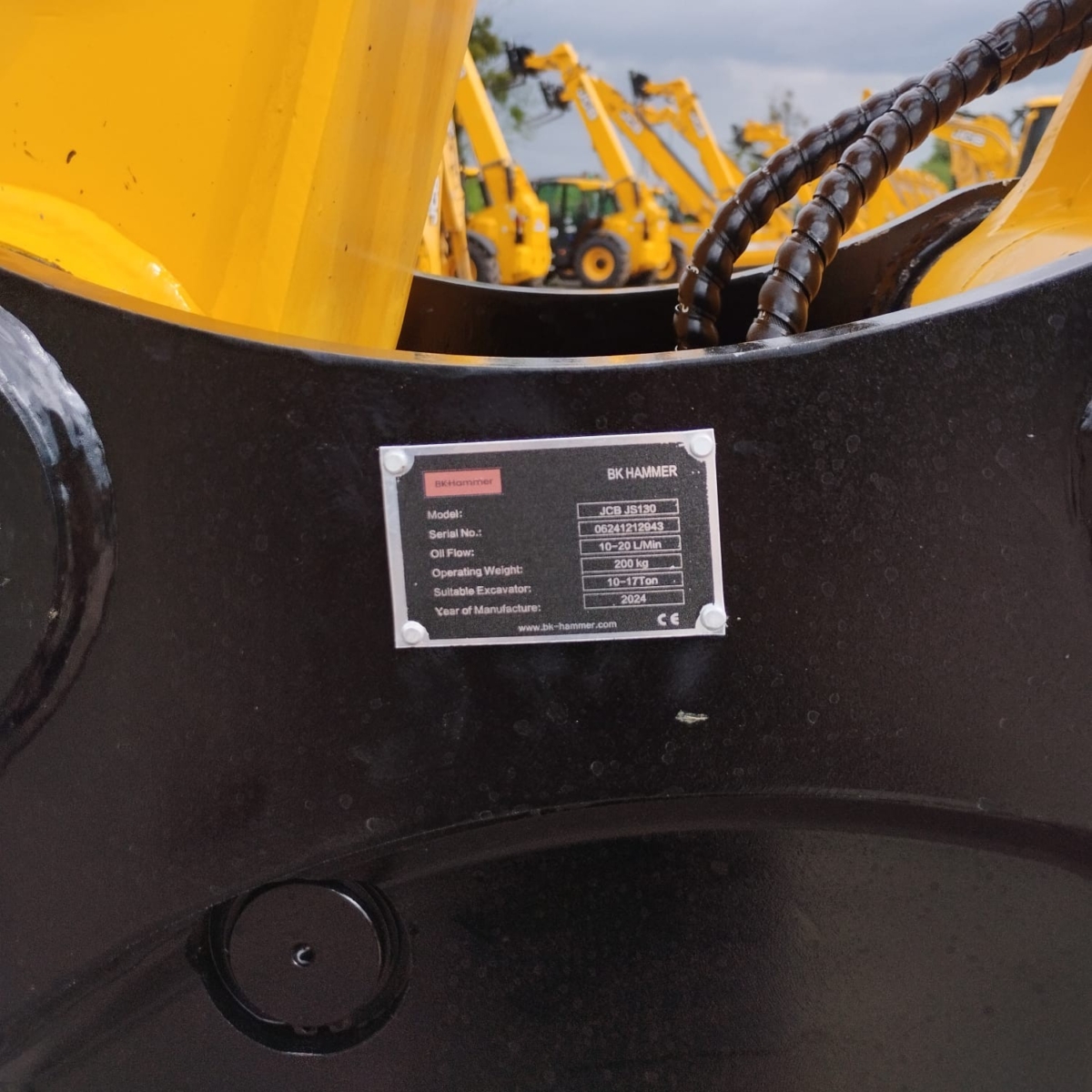 Szybkozłącze hydrauliczne BK Hammer maszyny 10-17t JCB JS130 JS145
