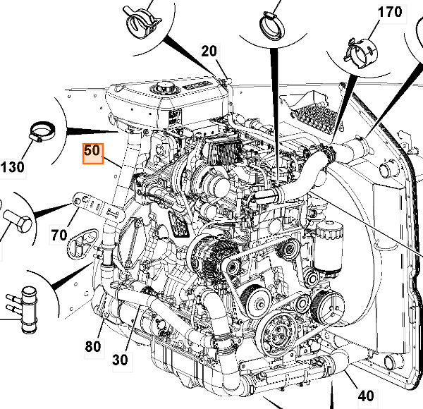 Wąż JCB 333/G2085 ORG