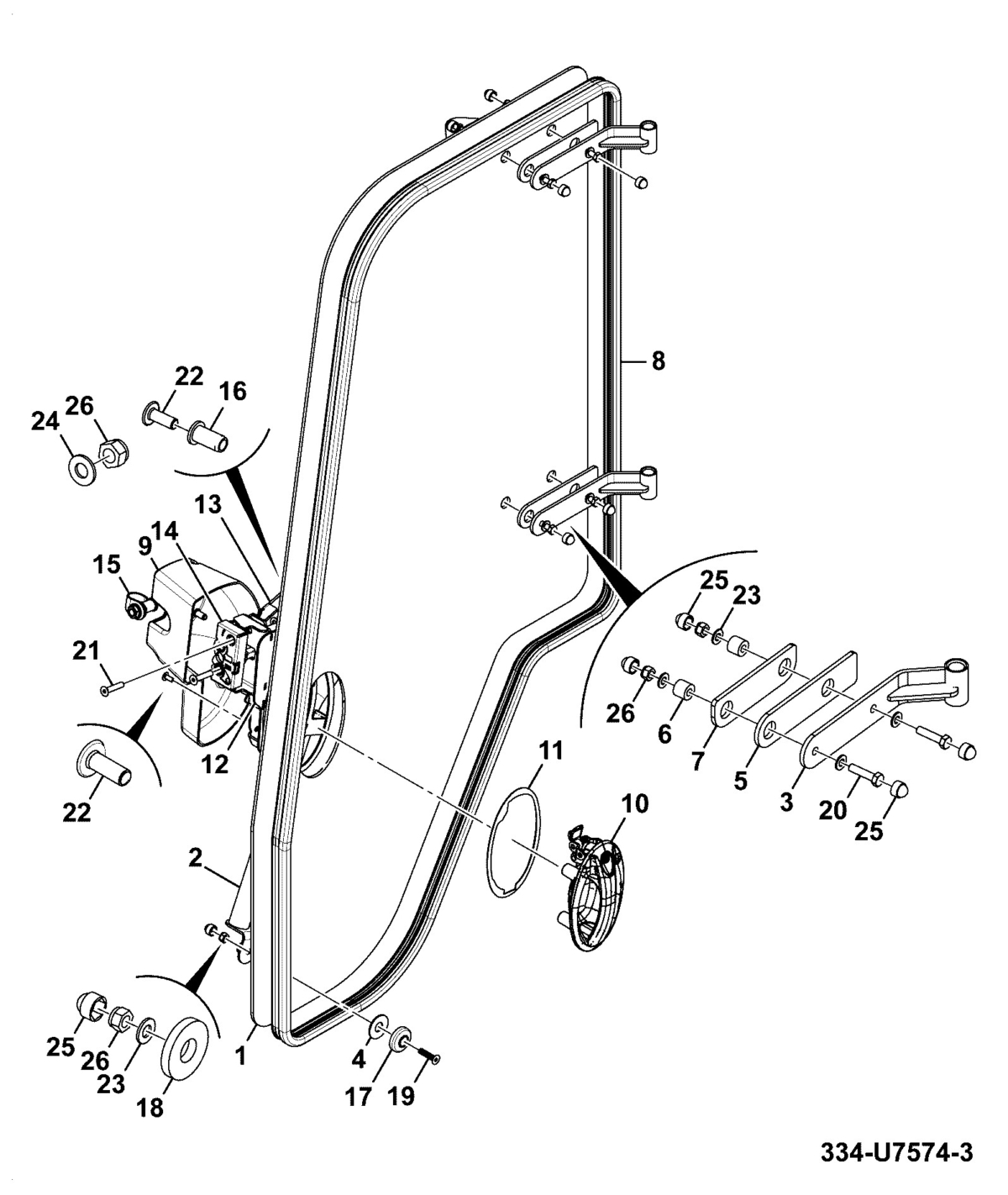 Podkładka dystansowa do klamki JCB 331/23194 ORG