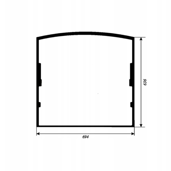 Szyba przednia górna minikoparki JCB 827/80313 ZAM