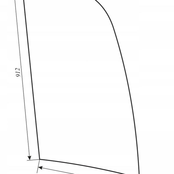 Szyba boczna prawa strona minikoparki 8014-8020 JCB 827/80314 ZAM