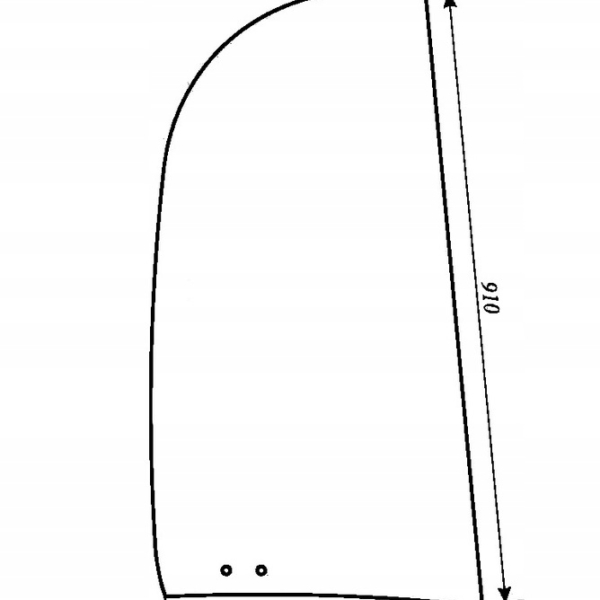 Szyba boczna tylna prawa JCB 8014, 8016, 8018 827/80315 ZAM