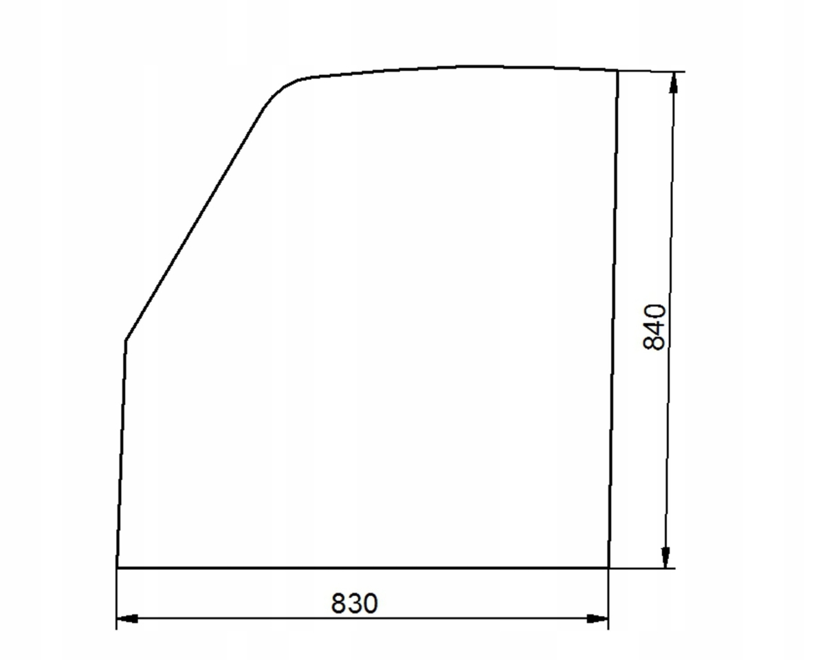 Szyba górna prawa strona ładowarka JCB 827/30503 ZAM