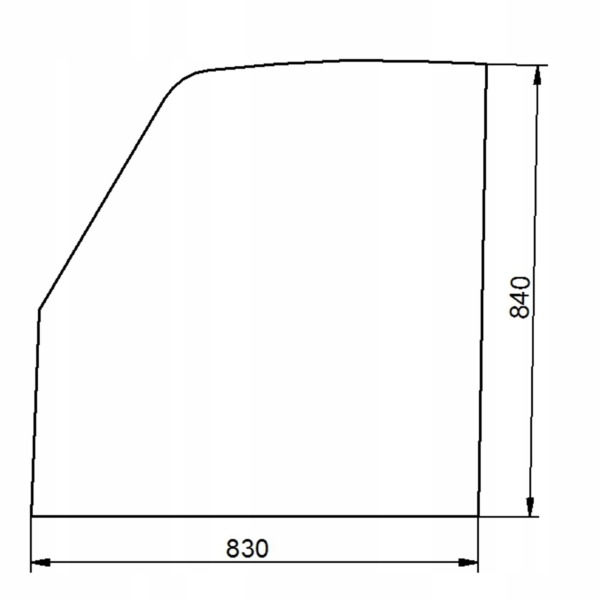 Szyba górna prawa strona ładowarka JCB 827/30503 ZAM