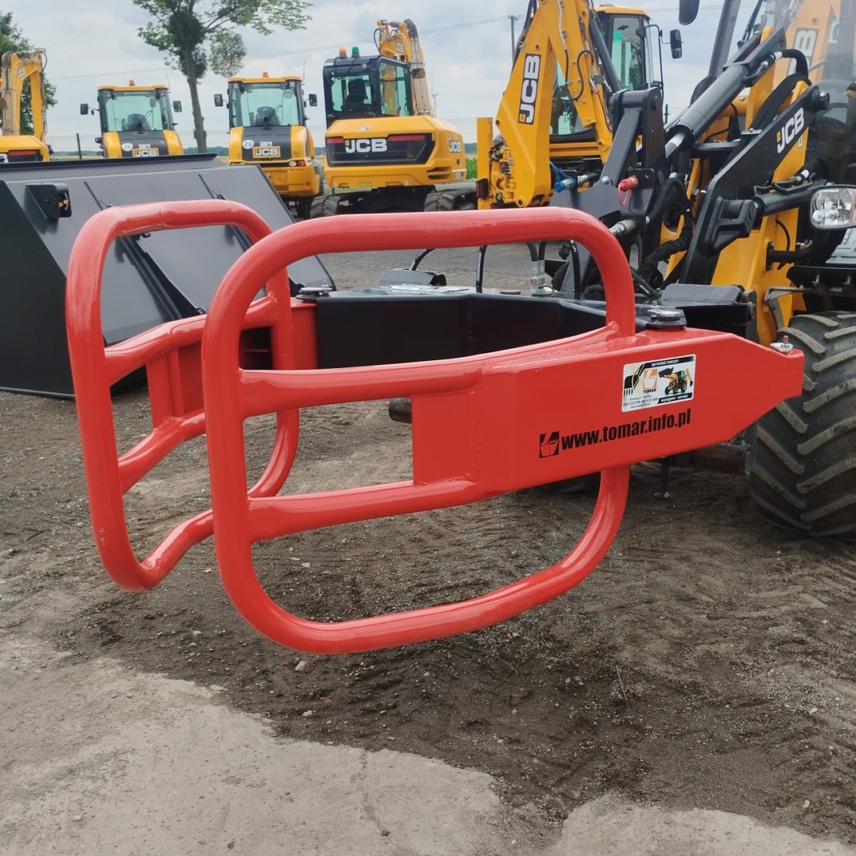 CHWYTAK DO BEL SIANA, BALOTÓW NA 2 SIŁOWNIKI JCB CAT KOMATSU CASE BOBCAT JOHN DEERE  NEW HOLLAND