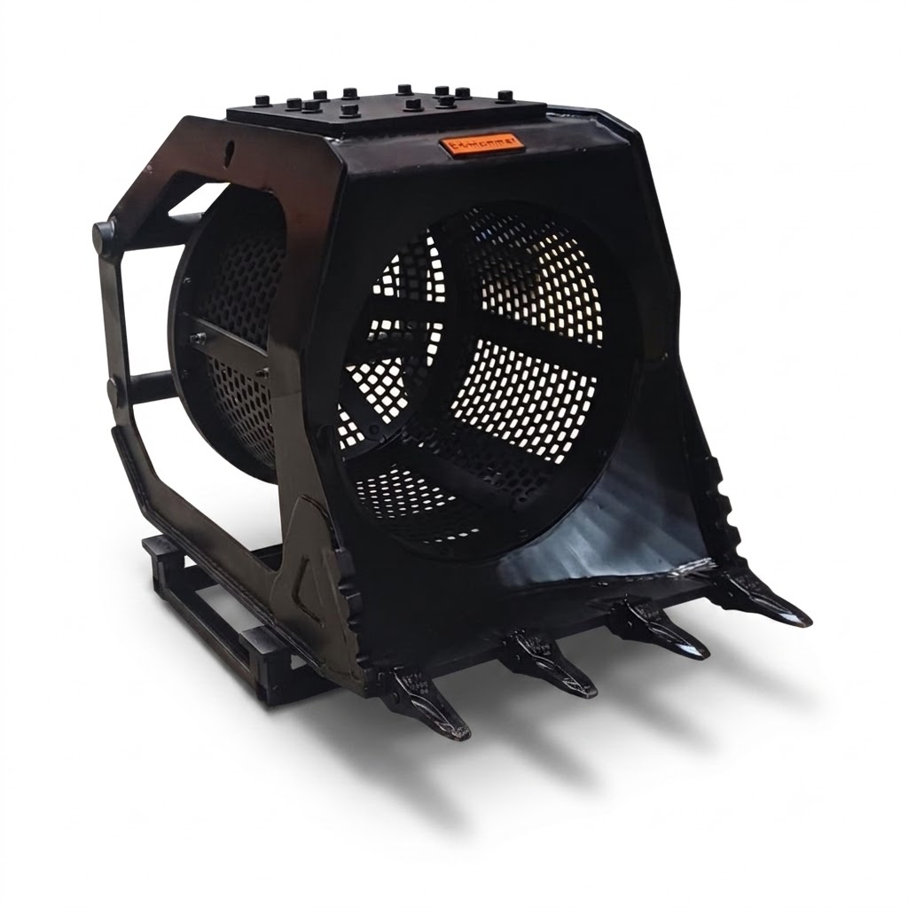 1 Nowa Łyżka Przesiewająca Bębnowa Sito 20 x 20 mm 5- 8 Ton BK-Hammer