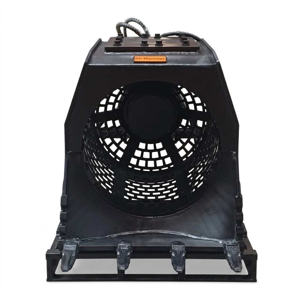 5 Nowa Łyżka Przesiewająca Bębnowa BK-Hammer Sito 40×40 mm 5- 8 Ton