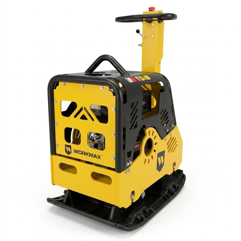 3 Profesjonalna Zagęszczarka Płytowa WORKMAX TP450-1 | 450 kg | 45 kN